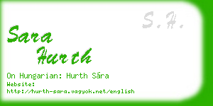 sara hurth business card