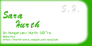 sara hurth business card